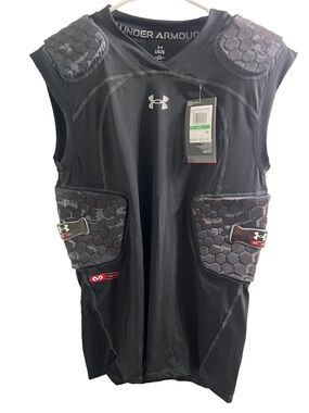 Under Armour GDA Pro 5 Pad Top CAMO Black HeatGear Fitted Performance Shirt LG